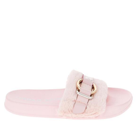 NIB Urban Sport by J/Slides Bravo Pink Plush Slide Sandals Women's Size 8 - Picture 2 of 6